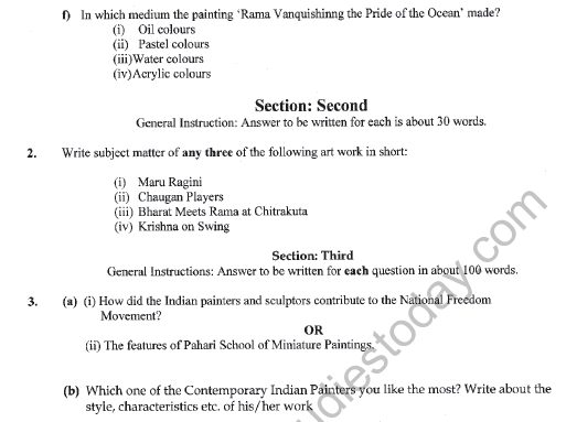 CBSE Class 12 Painting Sample Paper Set B Solved